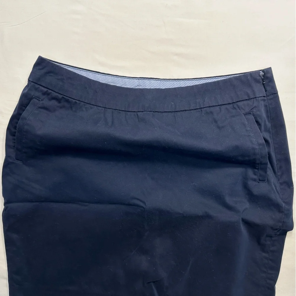 LLBean favorite fit cotton skirt two front pocket side zipper petite size 8 - Picture 6 of 9